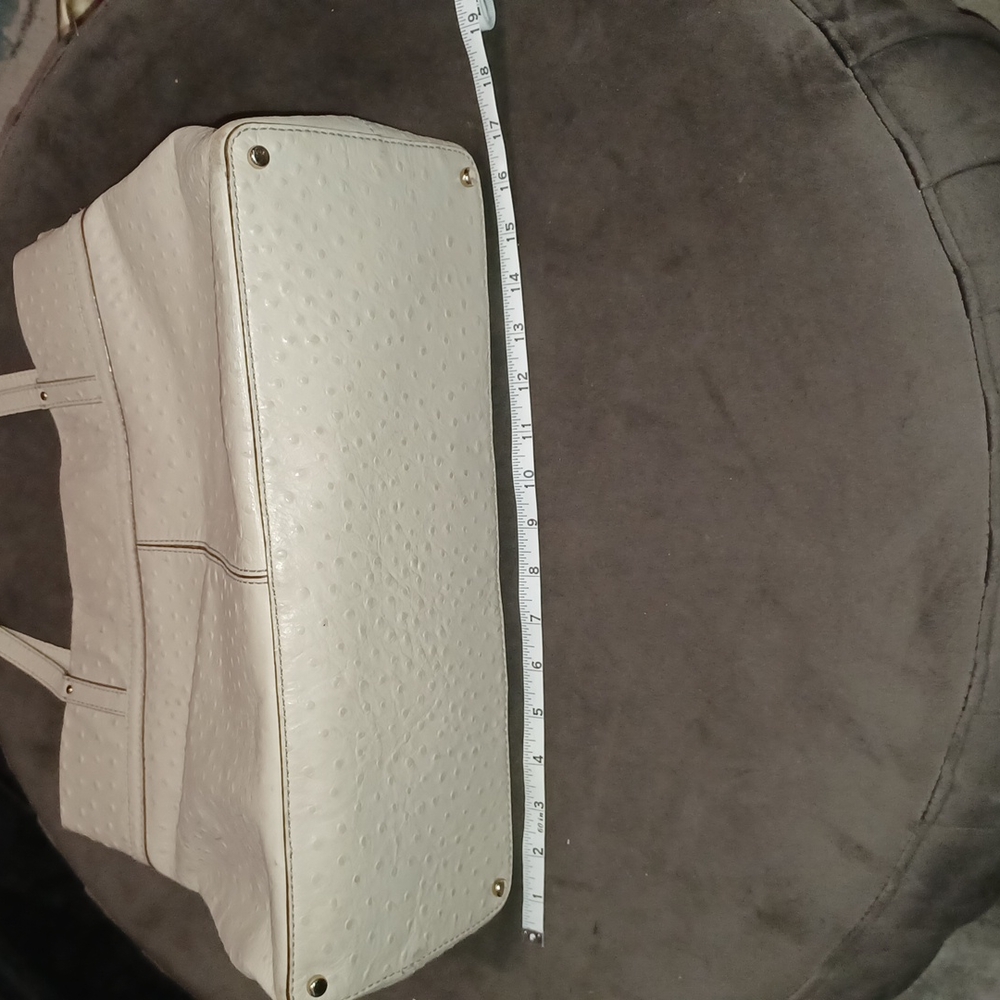 Kate SPADE Large  Otrich Leather Taupe Tote